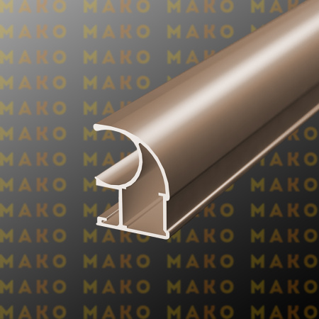 Профиль вертикальный асимметричный MS125V Золото розовое (A22)